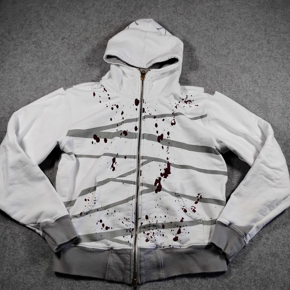 Kidrobot MAD Bloody Mummy Y2K Full Zip Hoodie Mens L White Grey 114/256